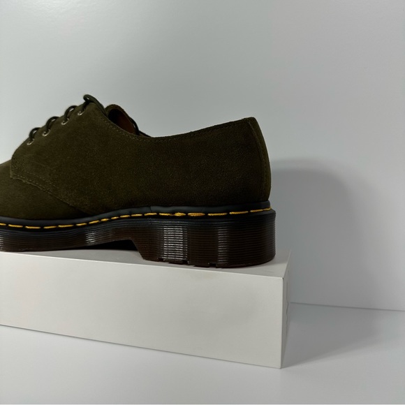 DOC SMITHS REPELLO CALF SUEDE DRESS SHOES MENS SIZE 9 OLIVE GREEN 4 EYE 1461 NEW - Picture 10 of 10